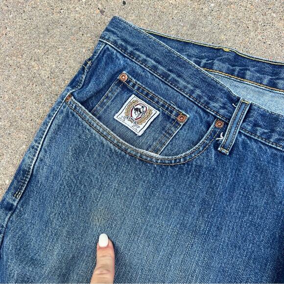 Cinch 44x32 White Label Relaxed Fit Dark Stone Wash Straight Leg Jeans - Picture 4 of 8